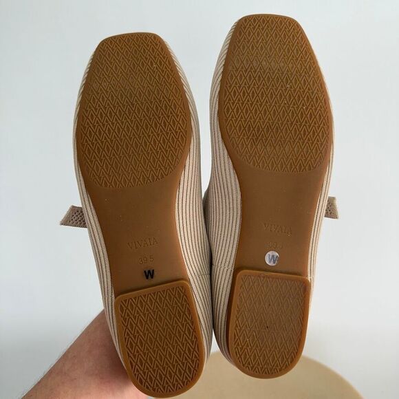 Vivaia Women’s Wide Nude Tan Square-Toe Mary-Jane Margot Mary-Jane - Picture 8 of 11